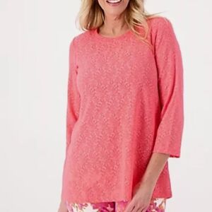 Logo Layers by Lori Goldstein  Coral Lace Top